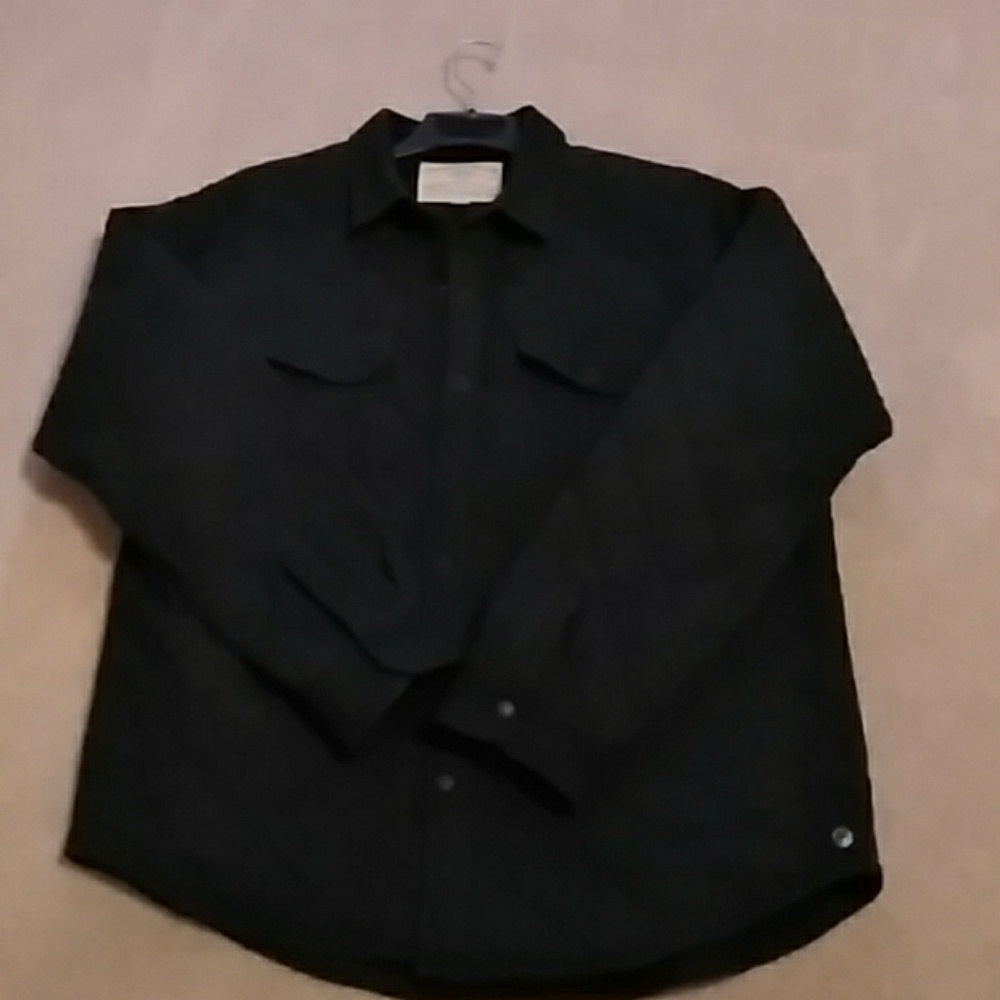 American Eagle black button-up coat